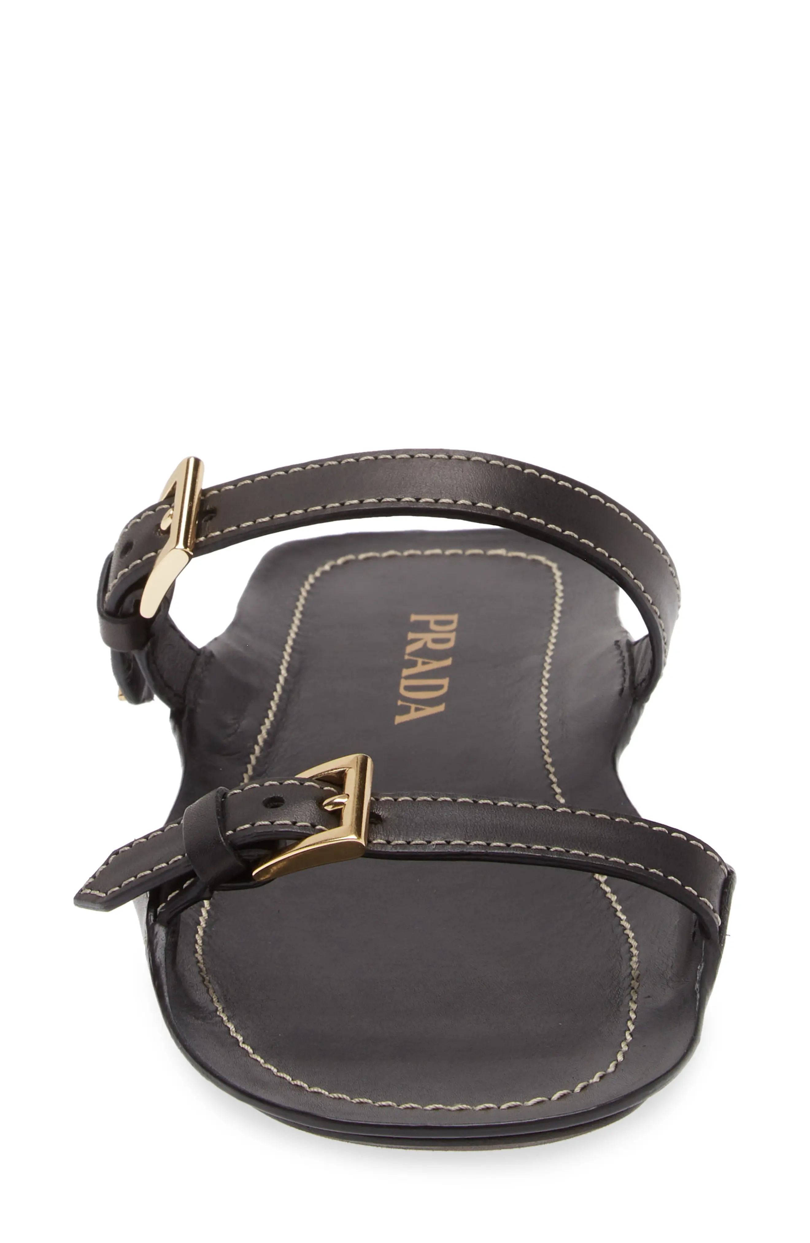 Prada Sandali Two-Strap Flat Sandal | REVERSIBLE