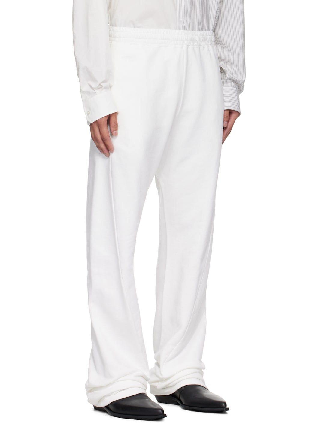 White Drawstring Sweatpants - 2