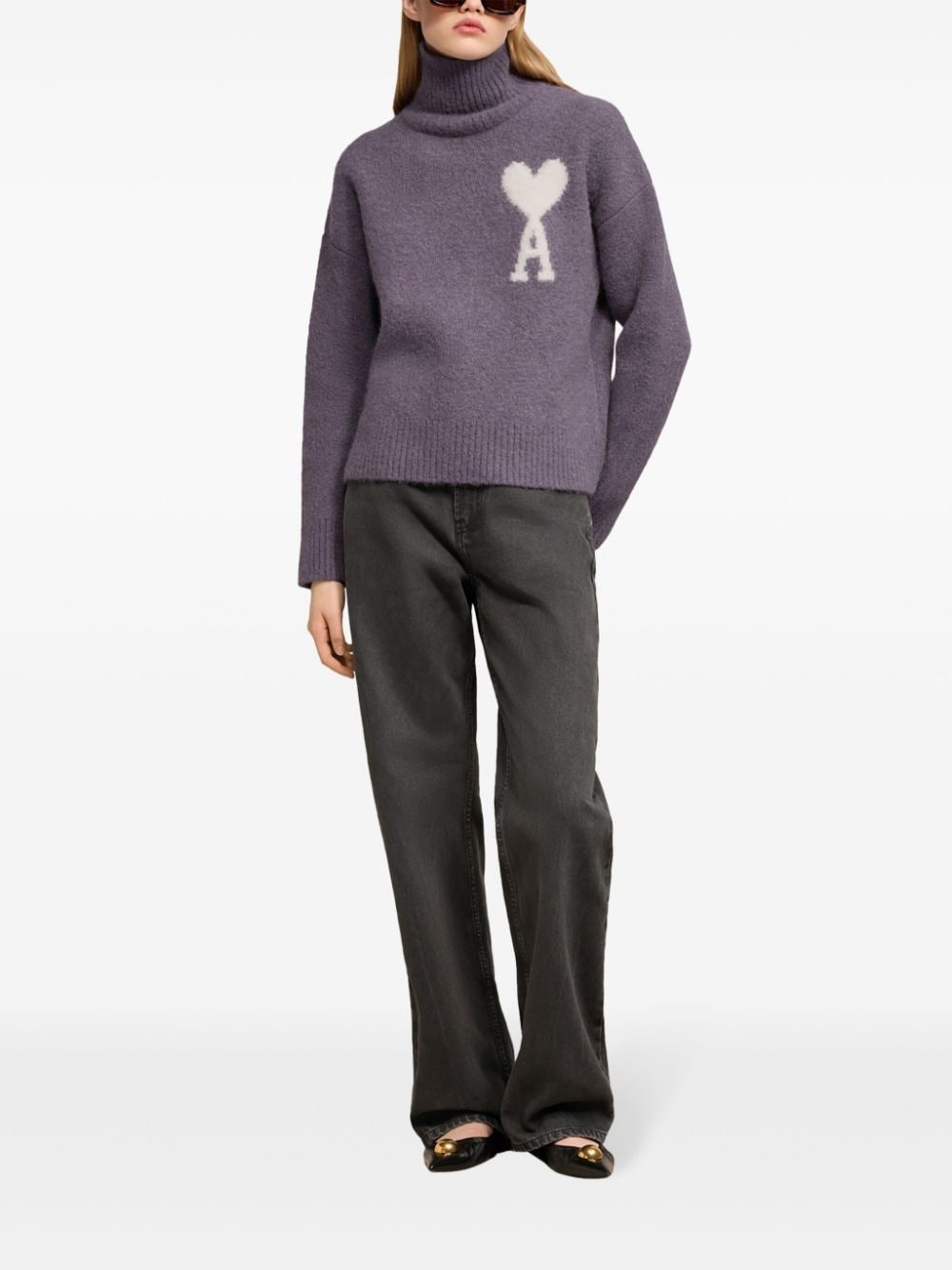 Ami de Coeur funnel neck sweatshirt - 2