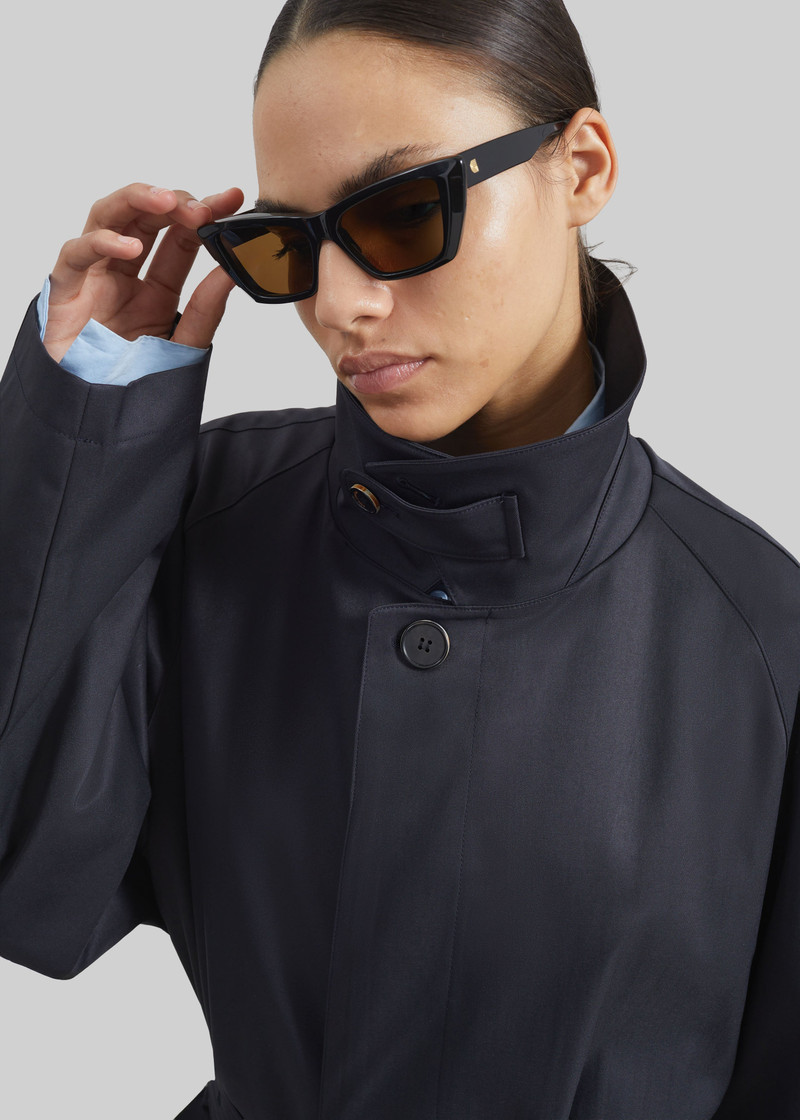 Berlare Trench Coat - Dark Navy 4