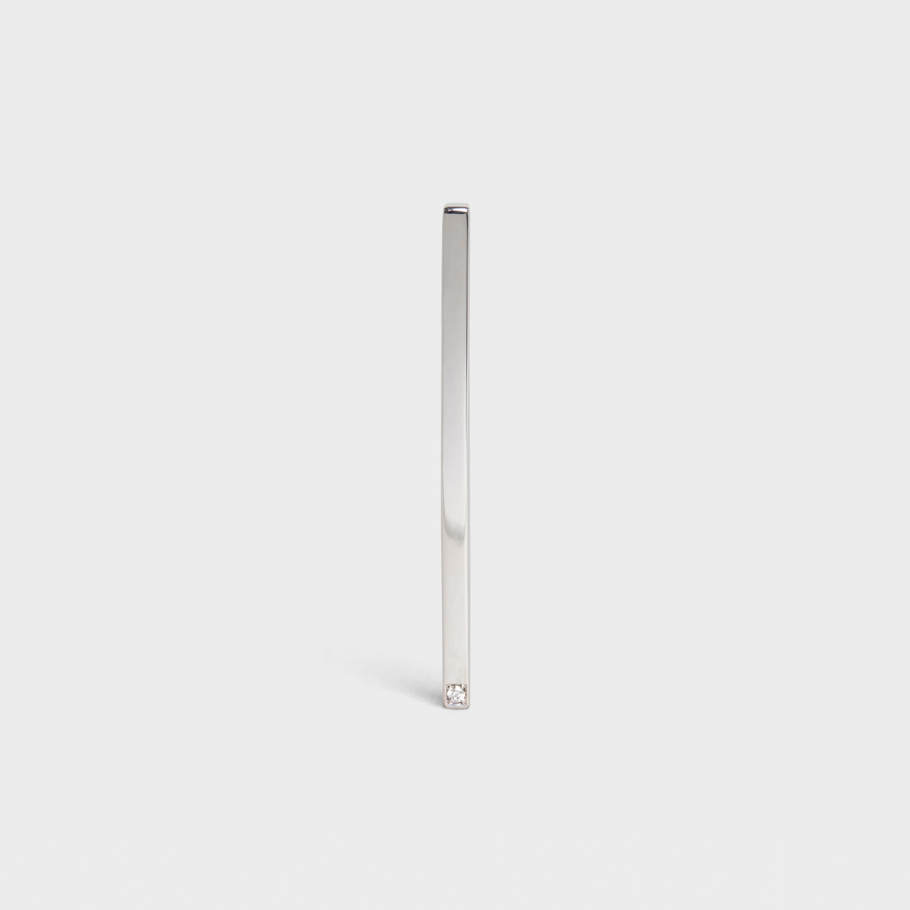 Celine Sentimental Straight Earring in White Gold and Diamond - 1