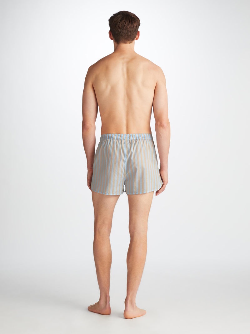Men's Modern Fit Boxers Amalfi 20 Cotton Batiste Blue - 4