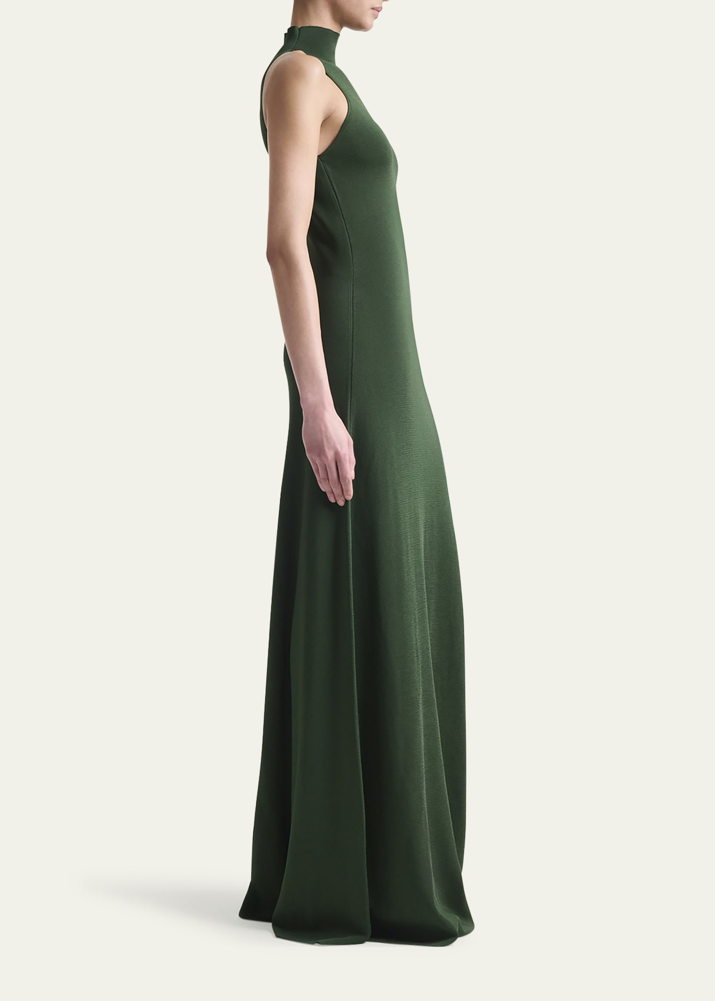 Neddie Turtleneck Metallic Knit Maxi Dress - 4