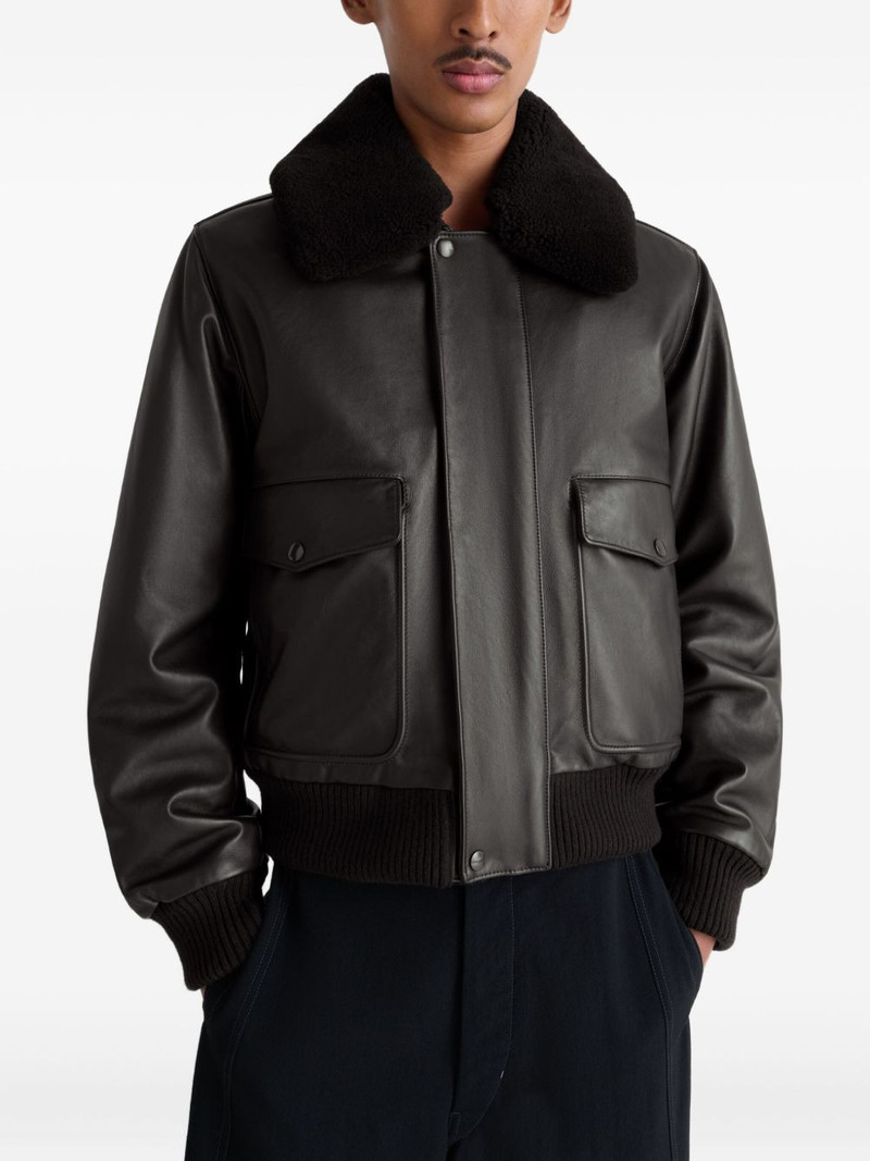 fur-collar leather jacket 3