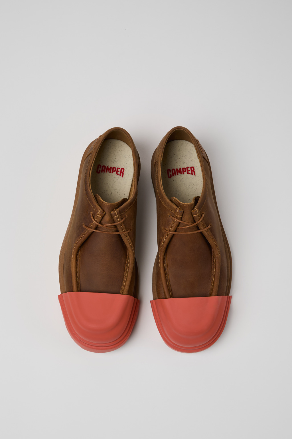 Brown Regenerative Leather Shoes for Men. - 5