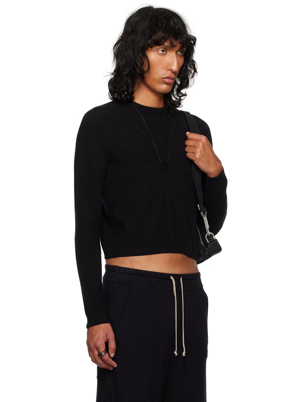 Moncler + Rick Owens Black Biker Level Round Neck Sweater - 2