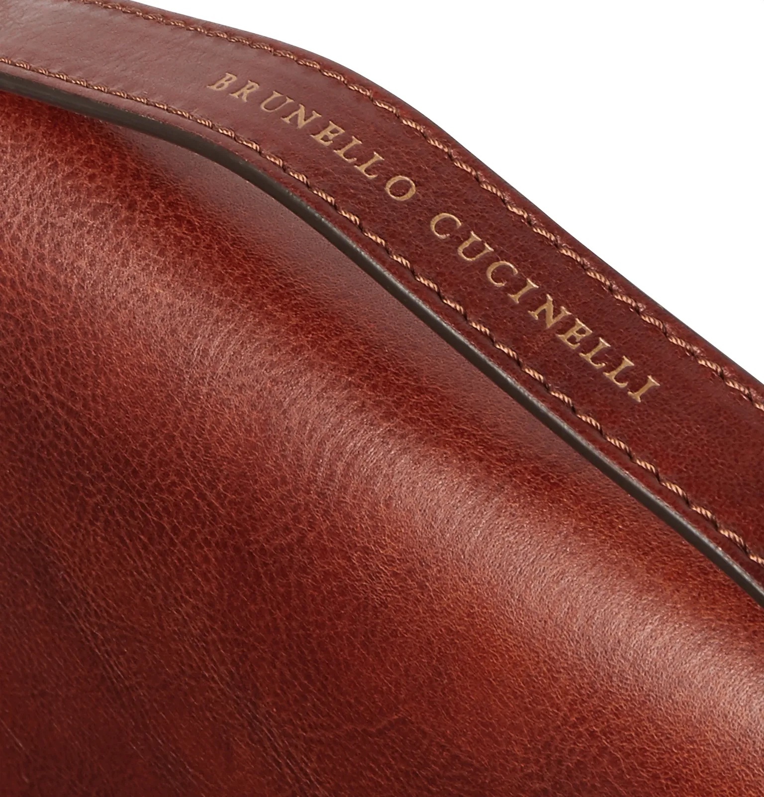 Burnished Full-Grain Leather Pouch - 4