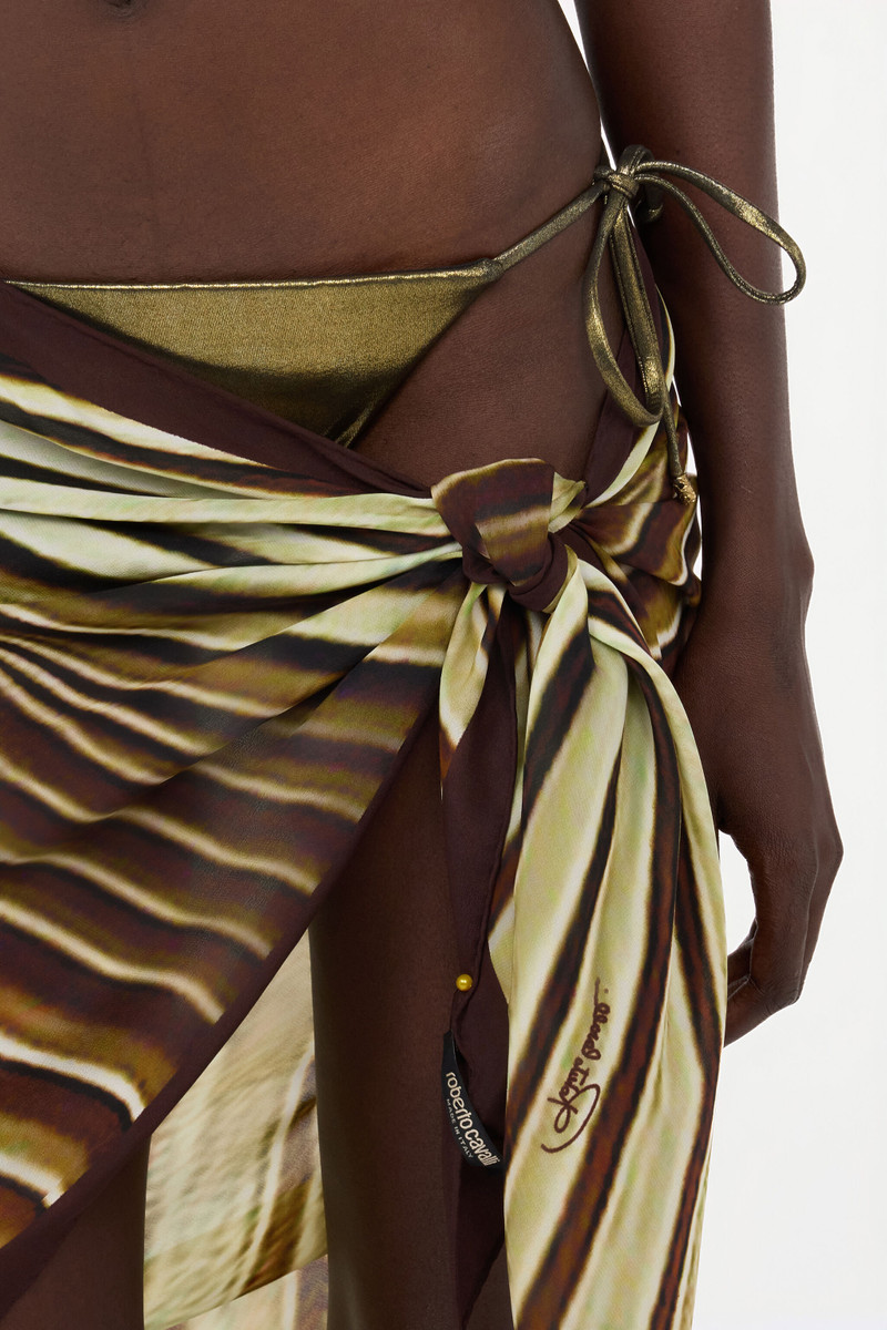 Silk Pareo with Ray Of Gold print 5