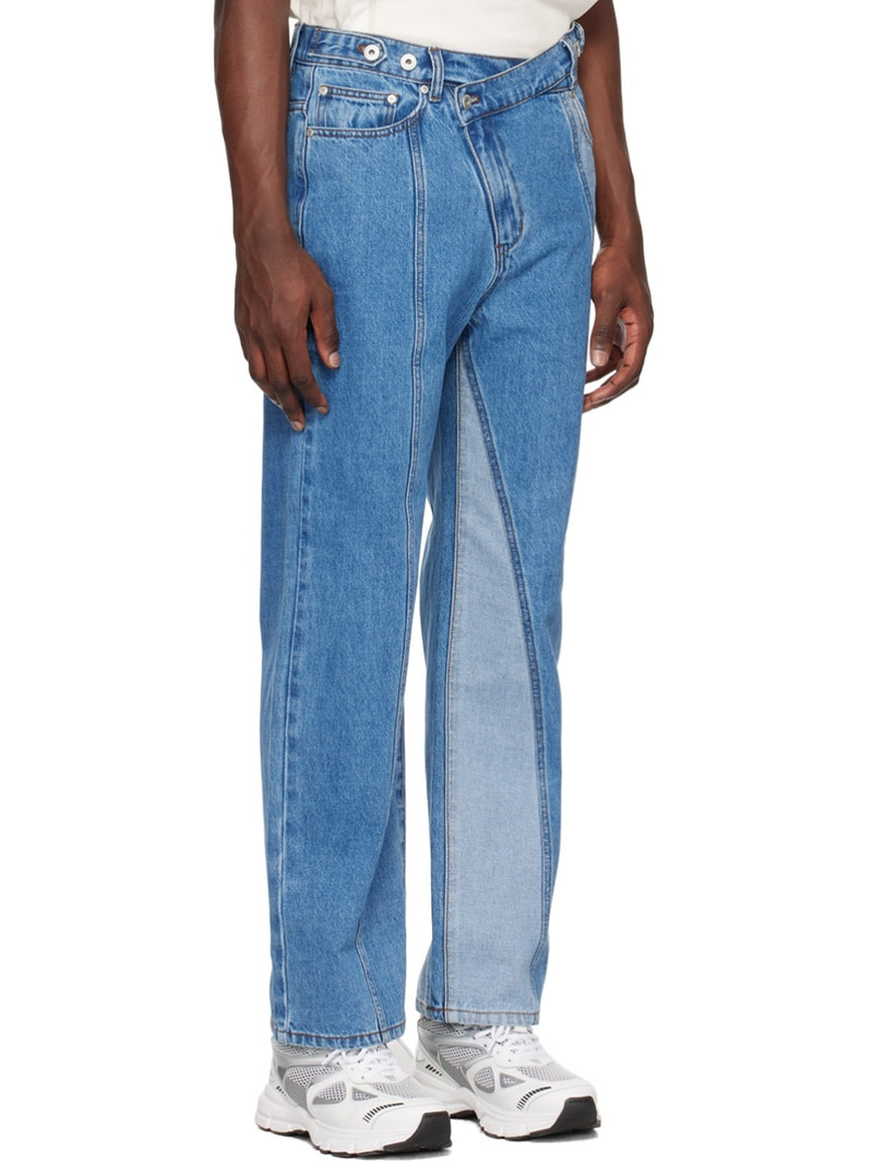 Blue Paneled Jeans 2