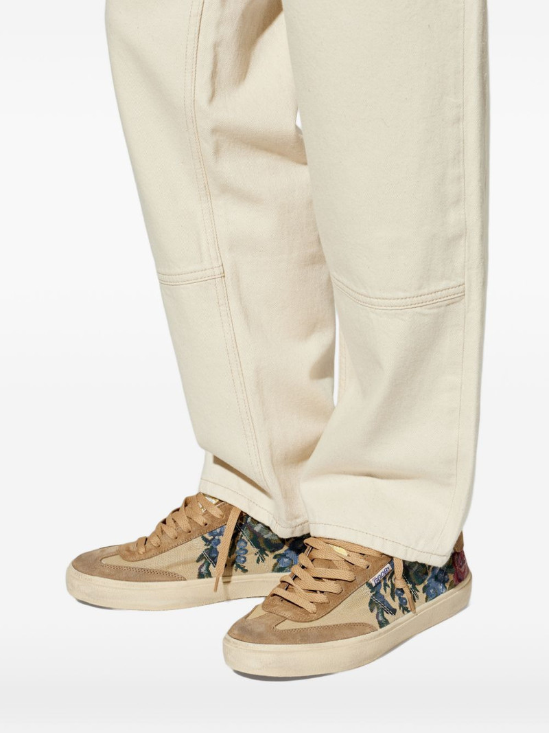 floral print leather sneakers 5