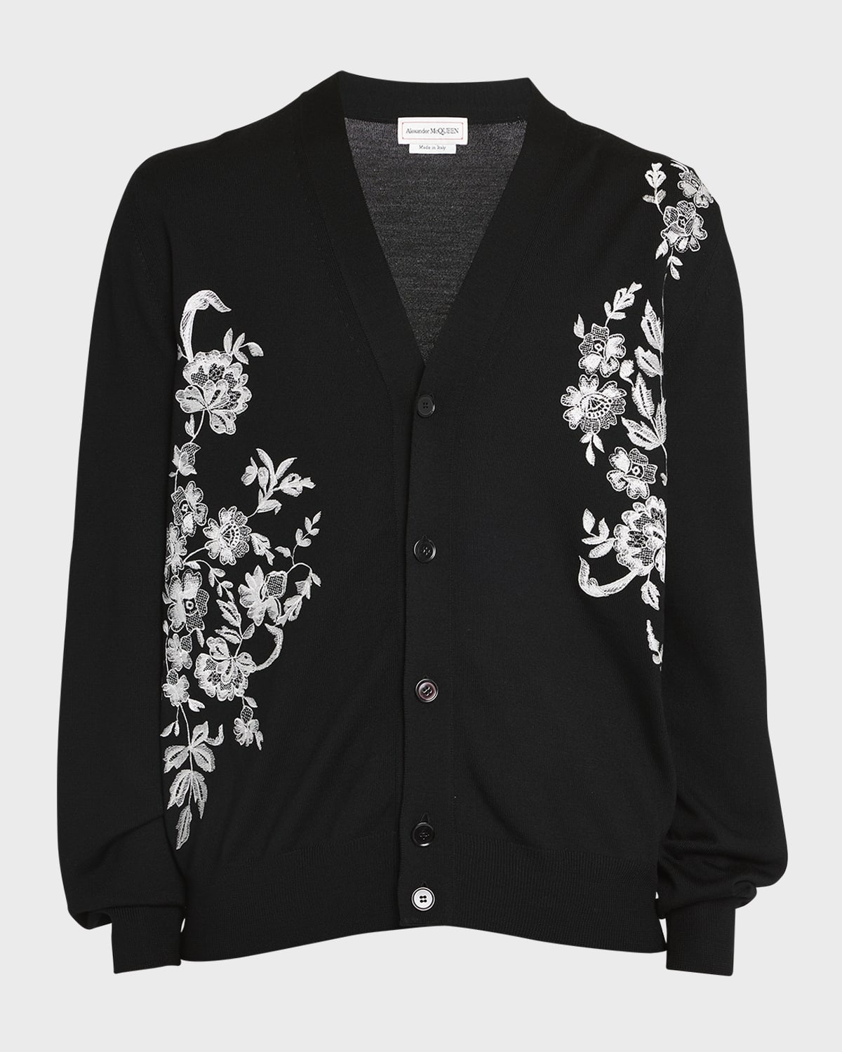 Men's Floral Lace Cardigan - 1