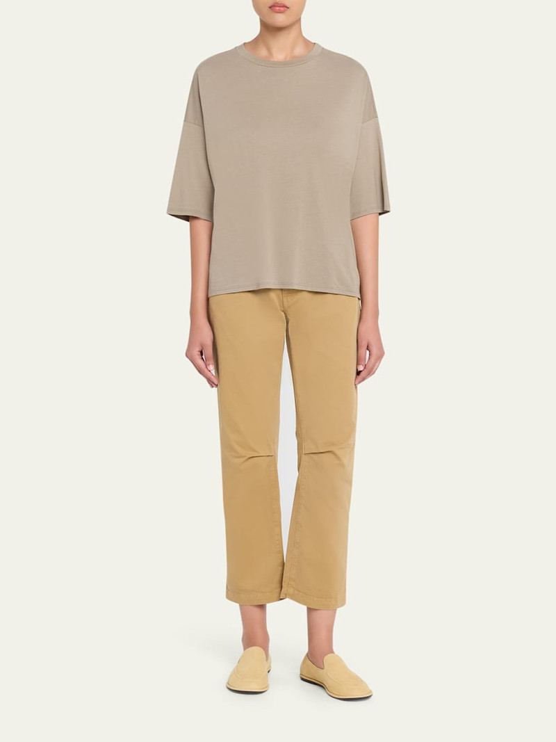 JAMIE HALLER The Hammer Loop Barrel-Leg Crop Carpenter Pants outlook