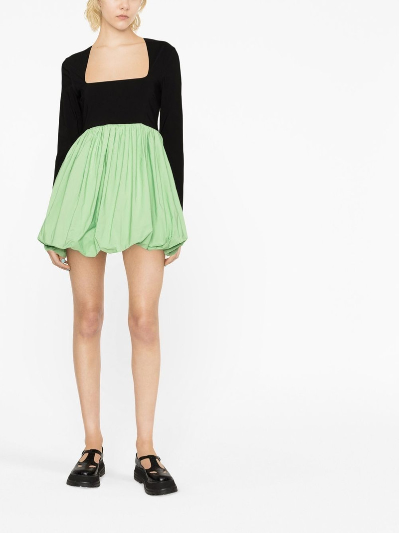 GANNI two-tone puffball minidress outlook