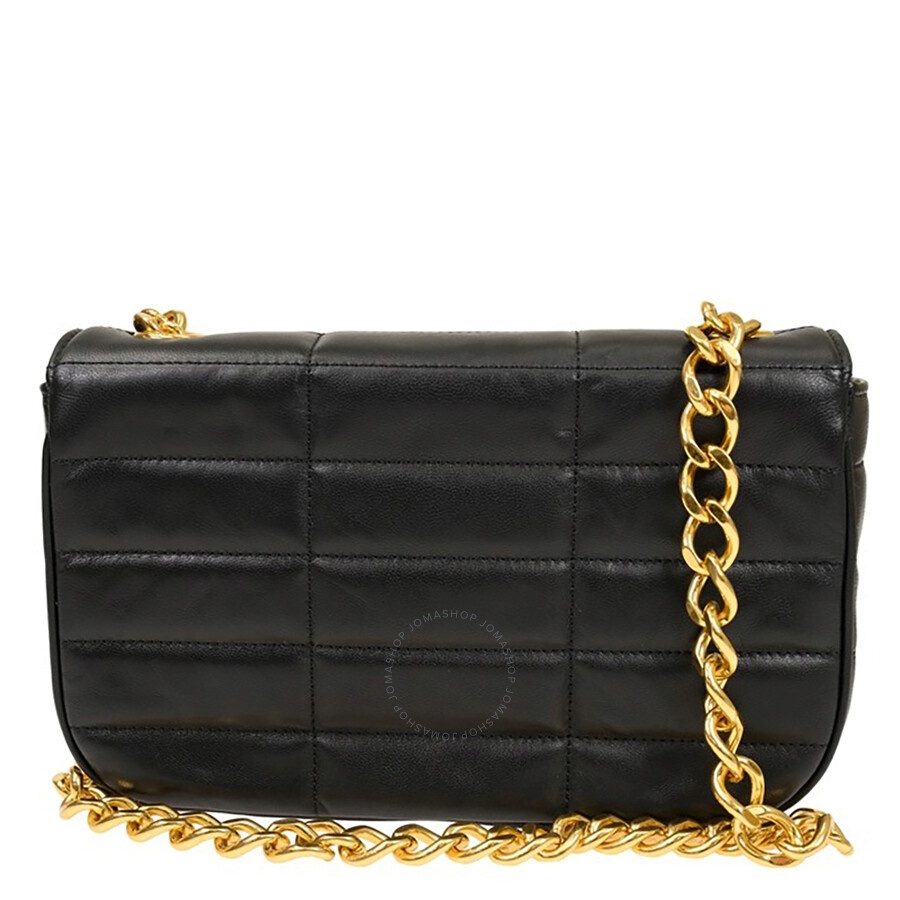Celine Chain Shoulder Bag In Quilted Goatskin - Black - 4