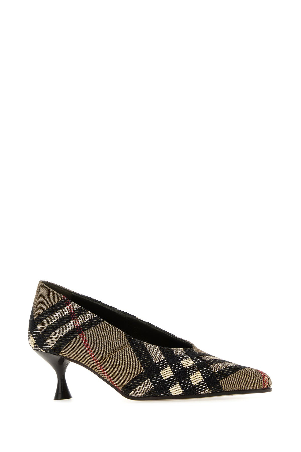 Embroidered canvas cameo pumps - 2