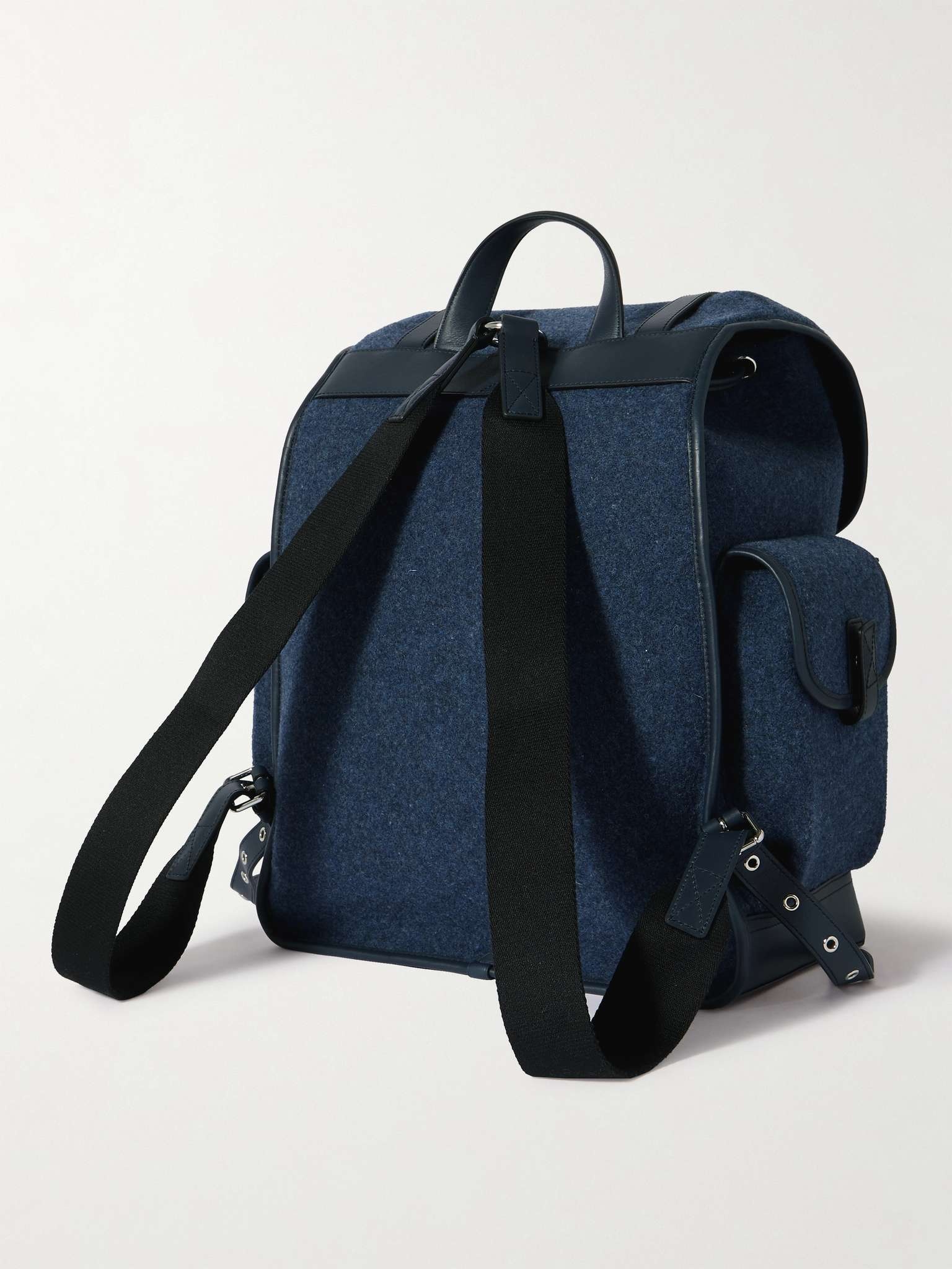 Heritage Leather-Trimmed Felt Backpack - 4