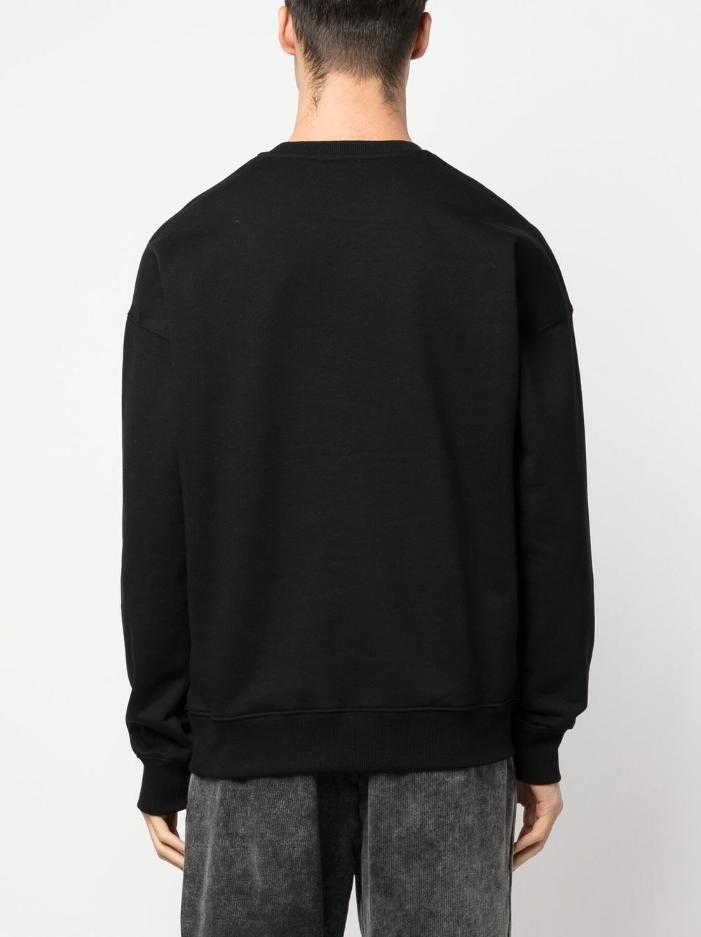 logo embroidery cotton sweatshirt - 4