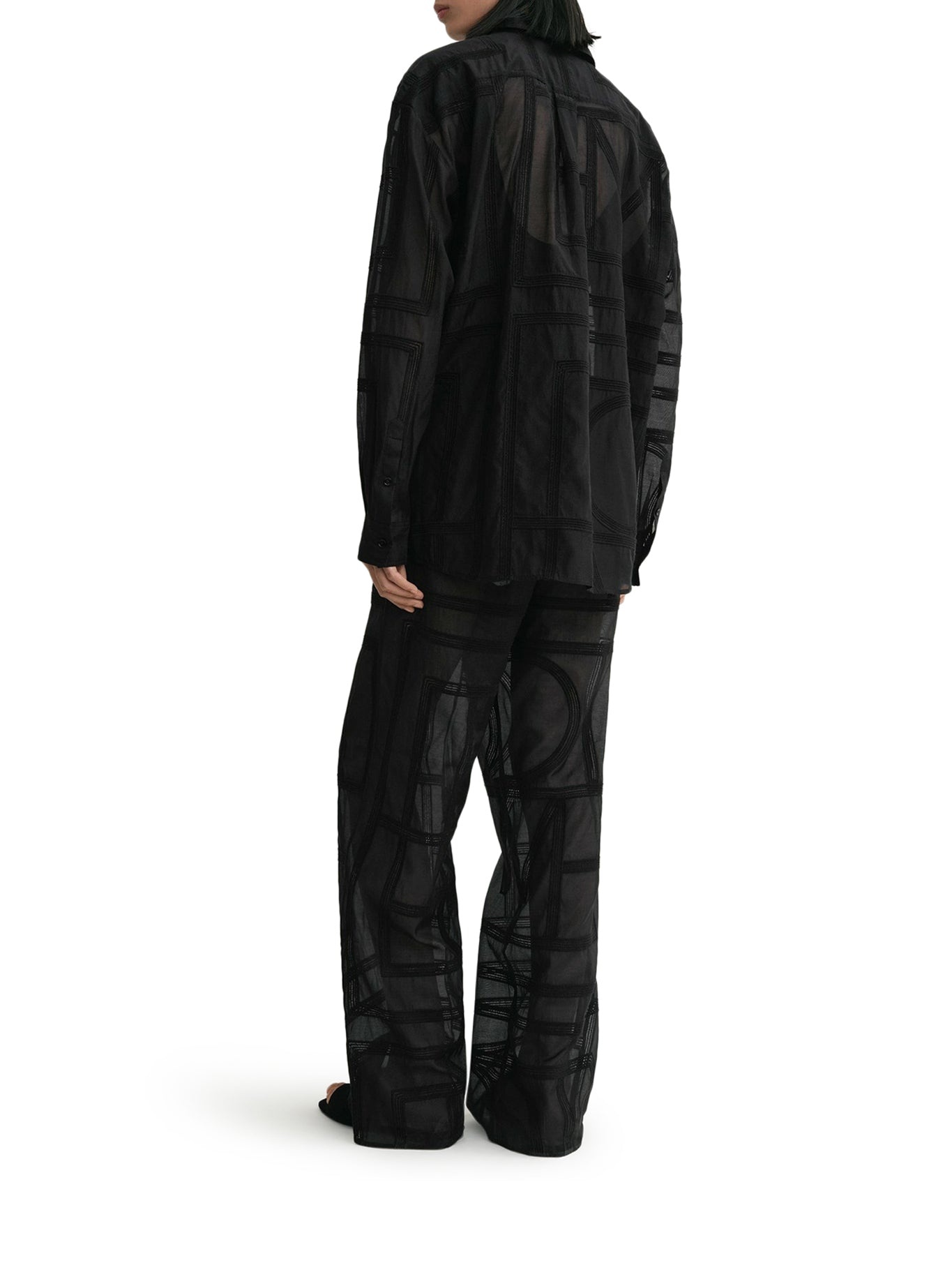 SILK SHIRT WITH MONOGRAM - 3