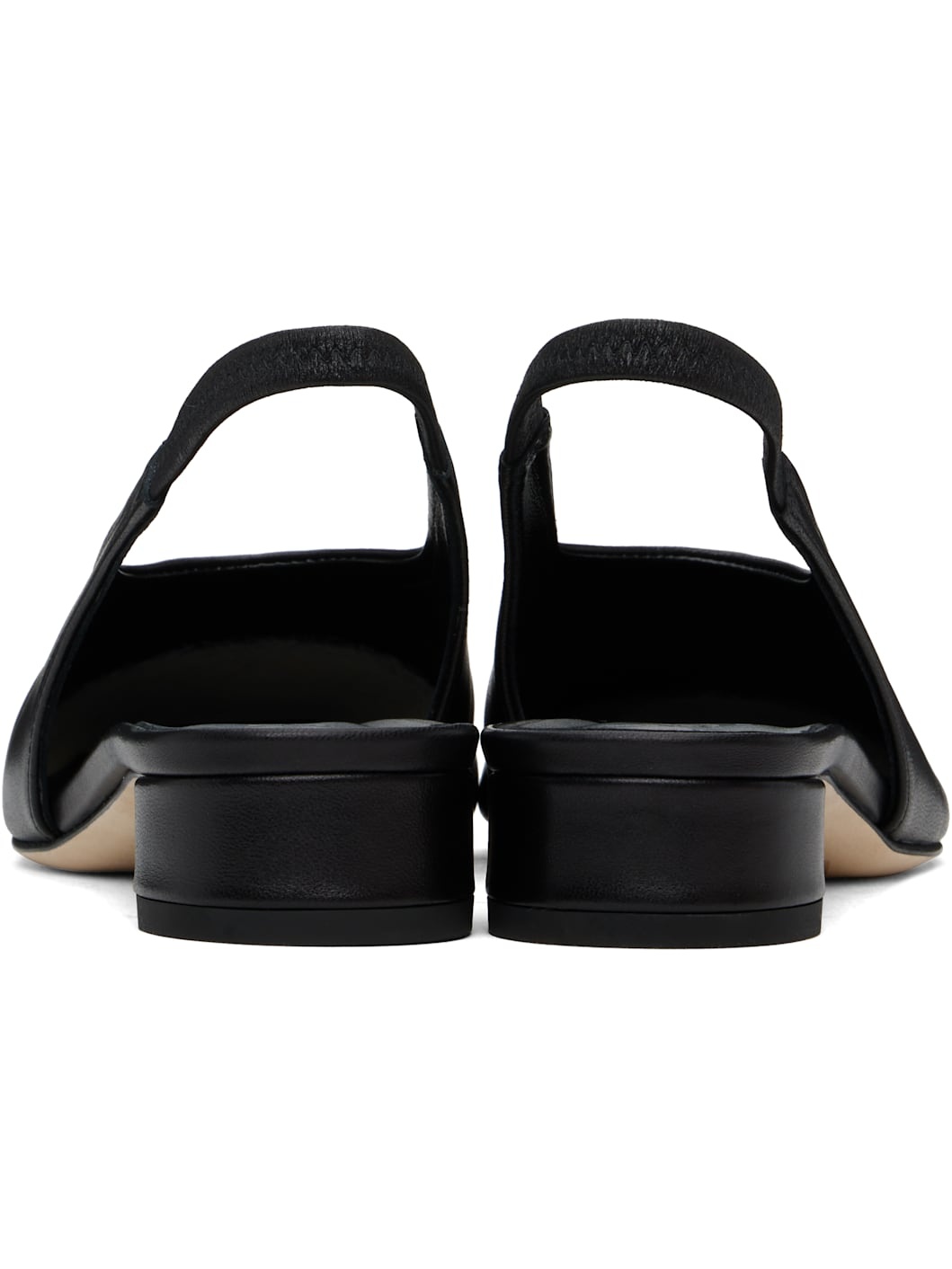 Black Dua Nappa Leather Heels - 2