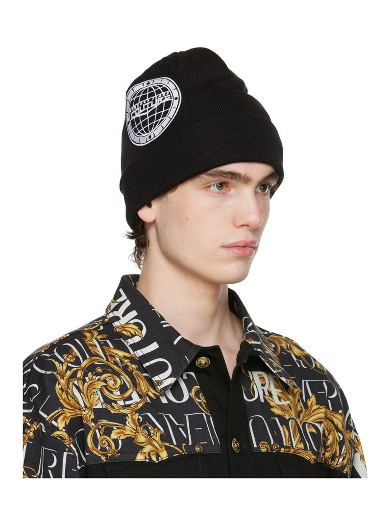 VERSACE JEANS COUTURE Black Space Beanie outlook