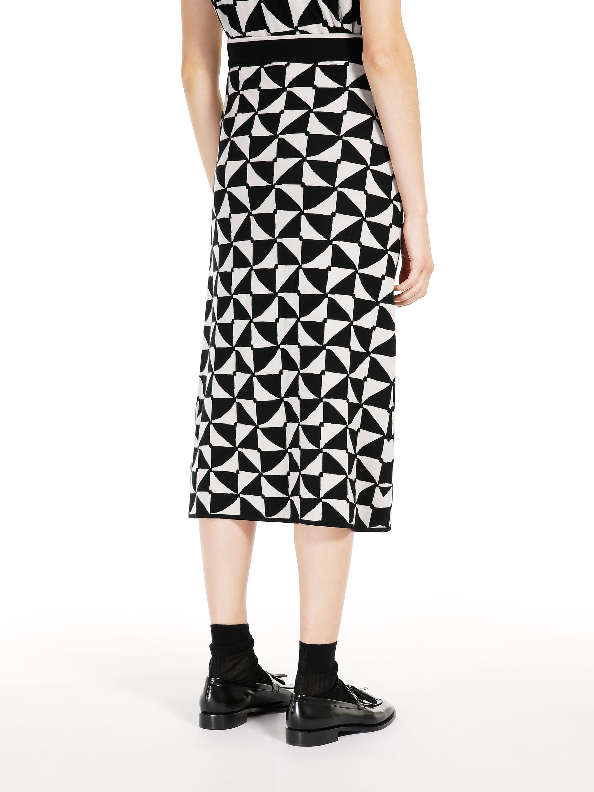 ENZA Jacquard wool yarn skirt - 4