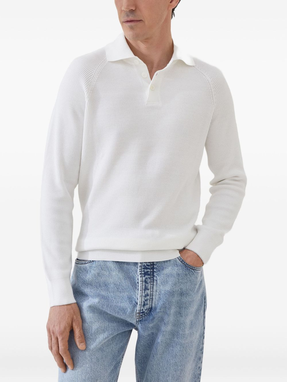 knitted polo jumper - 3