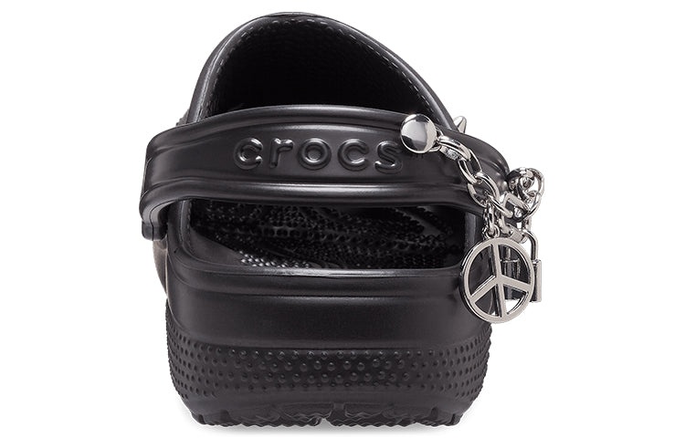 Crocs Classic Feel The Positivity Casual Unisex Black Sandals 207571-001 - 7