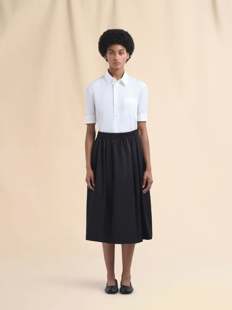 Marni BLACK TAFFETA WIDE SKIRT WITH MARNI SYMBOL outlook
