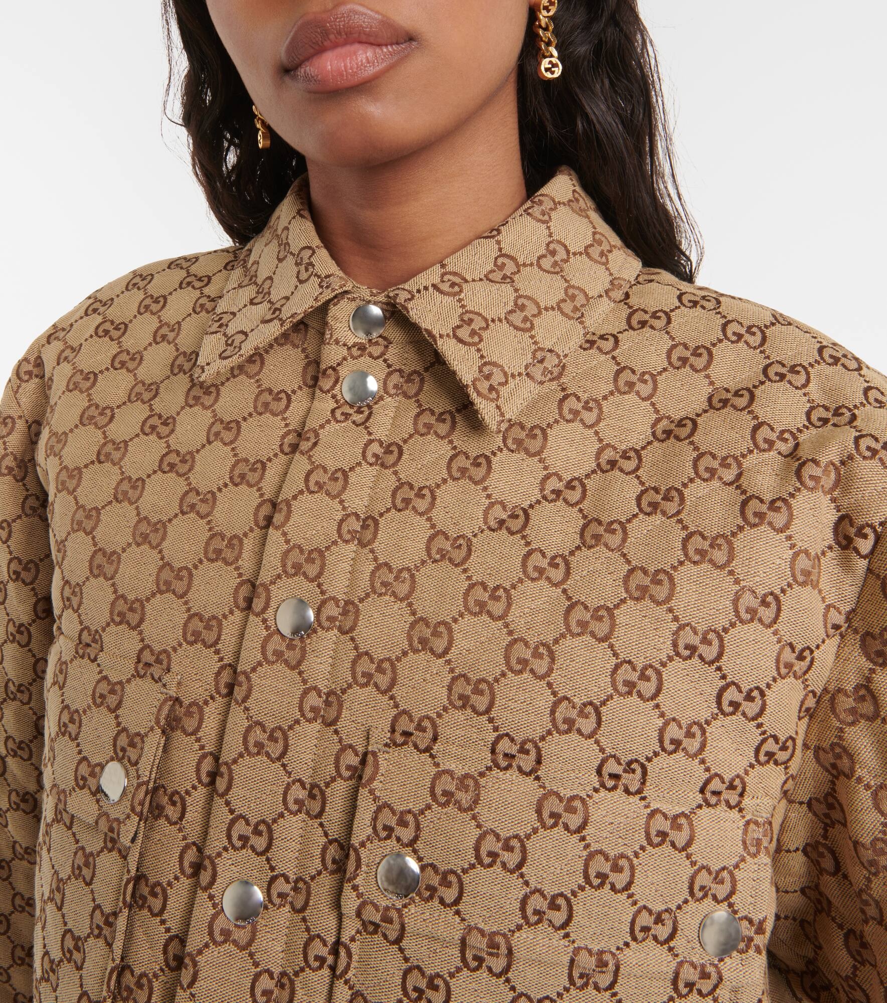 GG canvas shirt jacket - 4