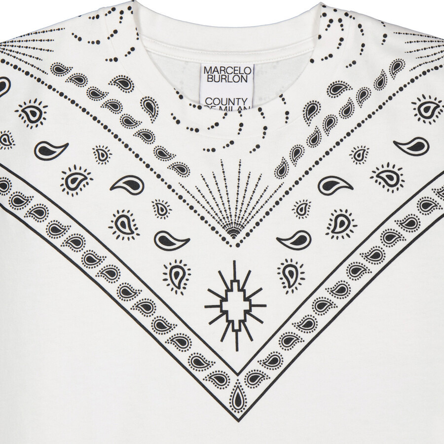 Marcelo Burlon Bandana Print Cotton T-Shirt - 7
