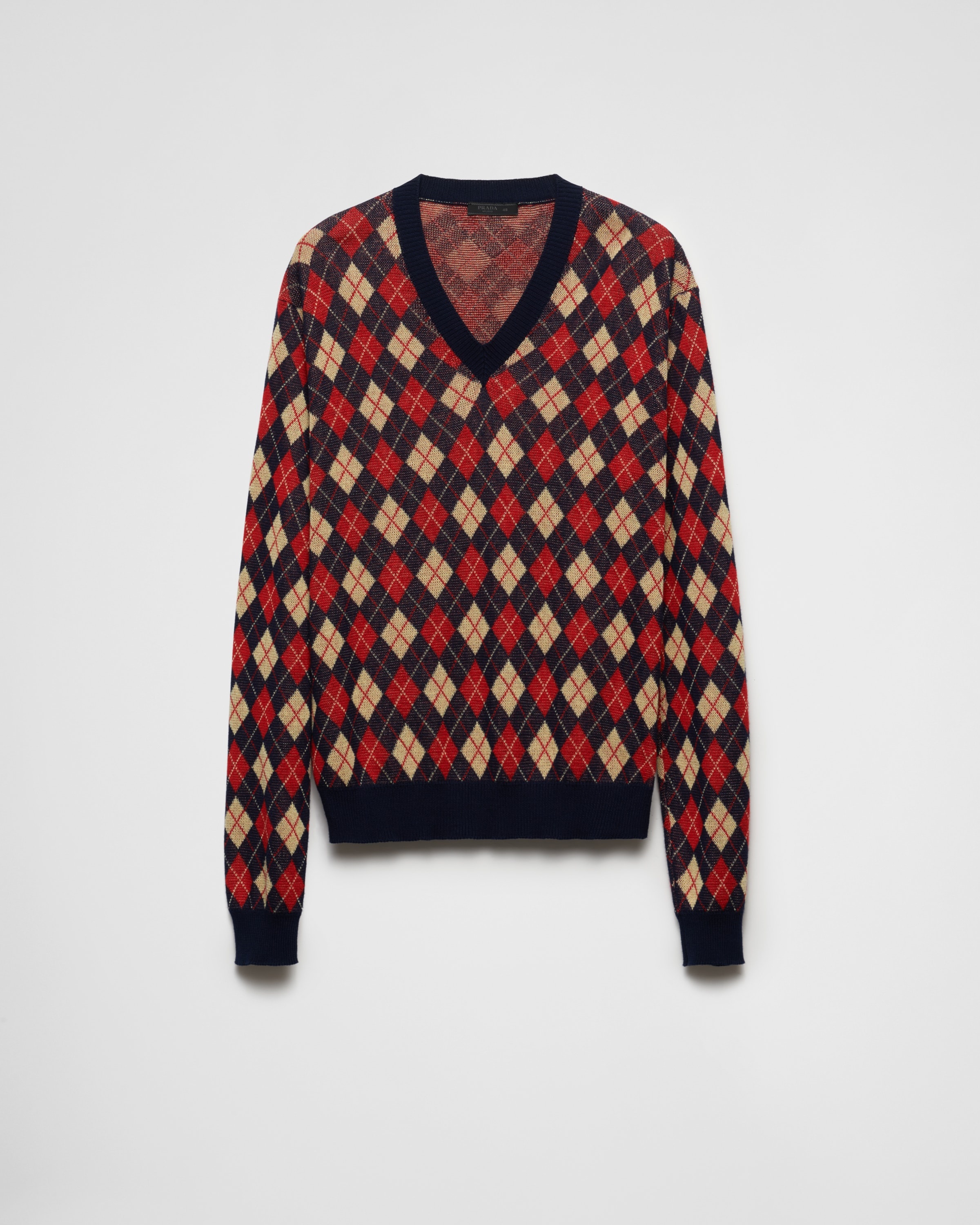 Argyle cotton sweater - 1