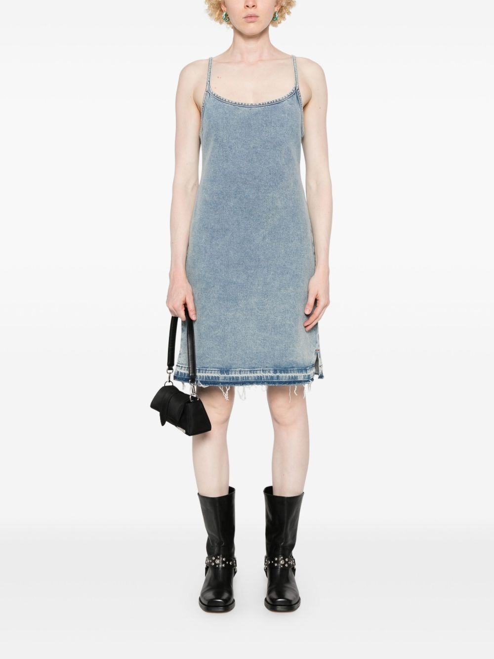 stretch denim mini dress - 2