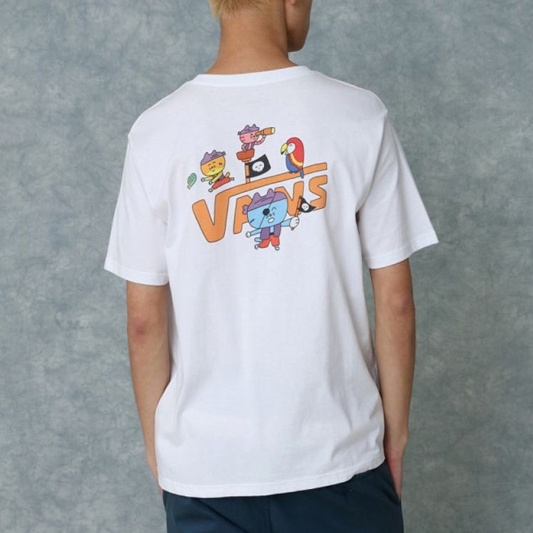Men's Vans Asian Artist Crossover Series Pattern Printing Short Sleeve White VN0A4RASWHT - 4