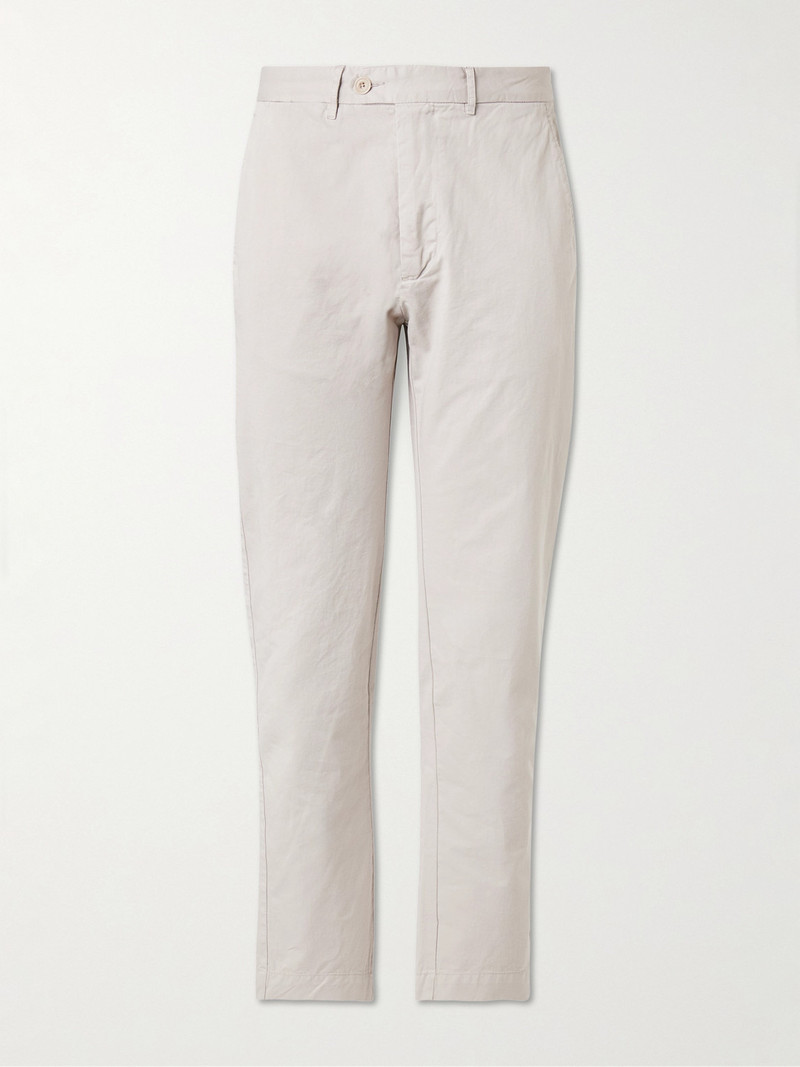 Taylor Straight-Leg Cotton-Gabardine Trousers 1