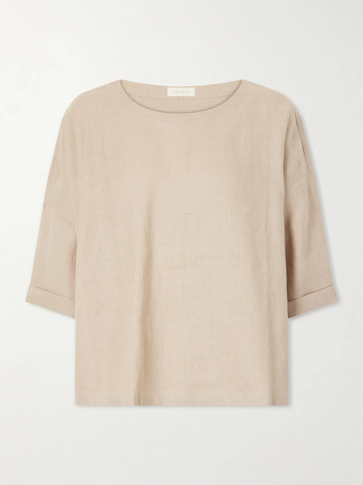 Saria Linen-chambray T-shirt - 1