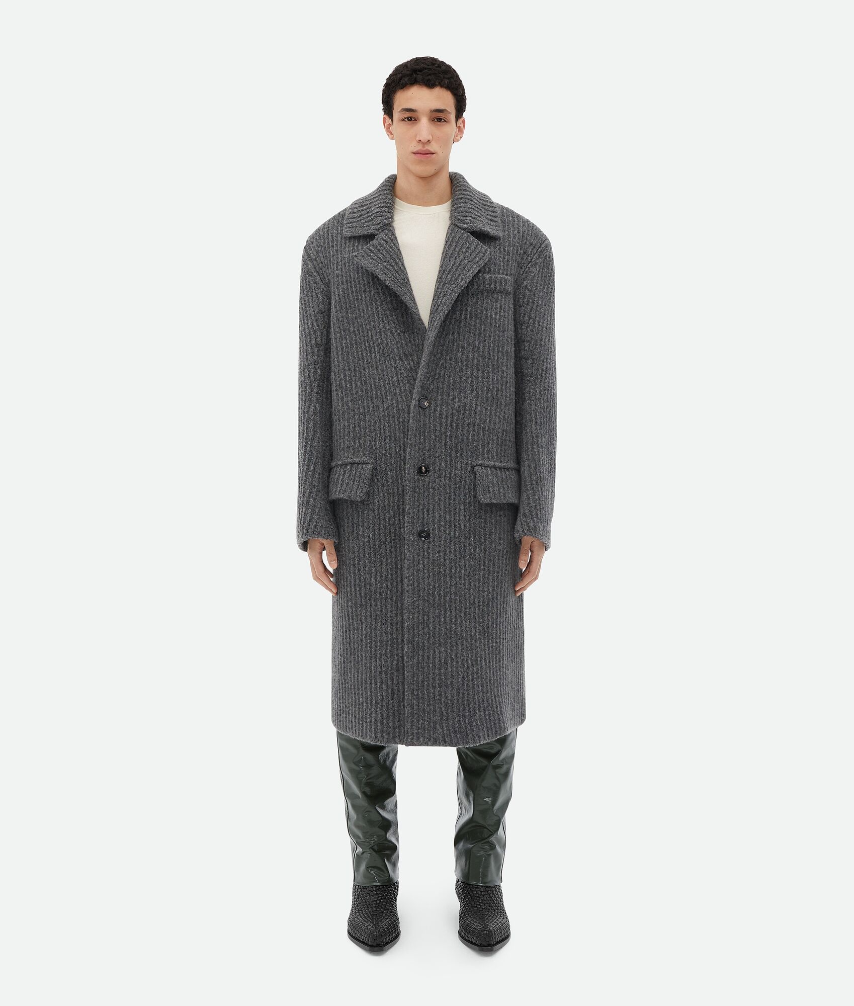 Felted Wool Knitted Coat - 4