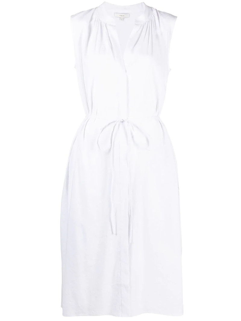 shirred 밴드 칼라 드레스 1