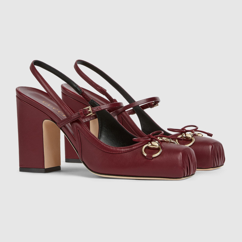 Women's Gucci Horsebit slingback pump 2