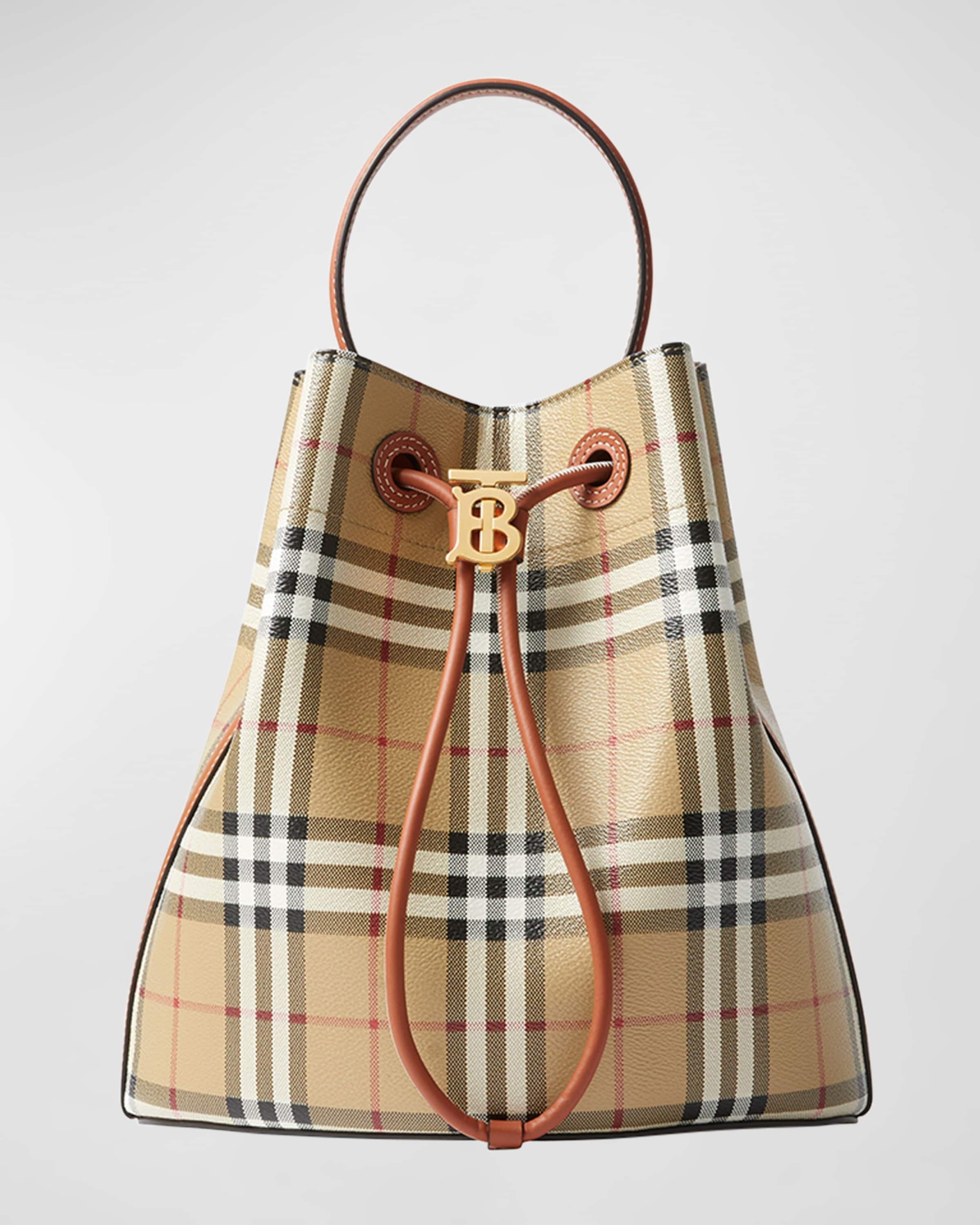 Mini TB Bucket Bag in Natural/malt Brown - Women