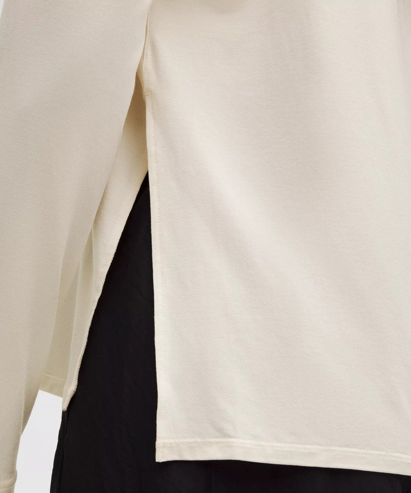 SilkAppeal Side-Slit Long-Sleeve Shirt 5