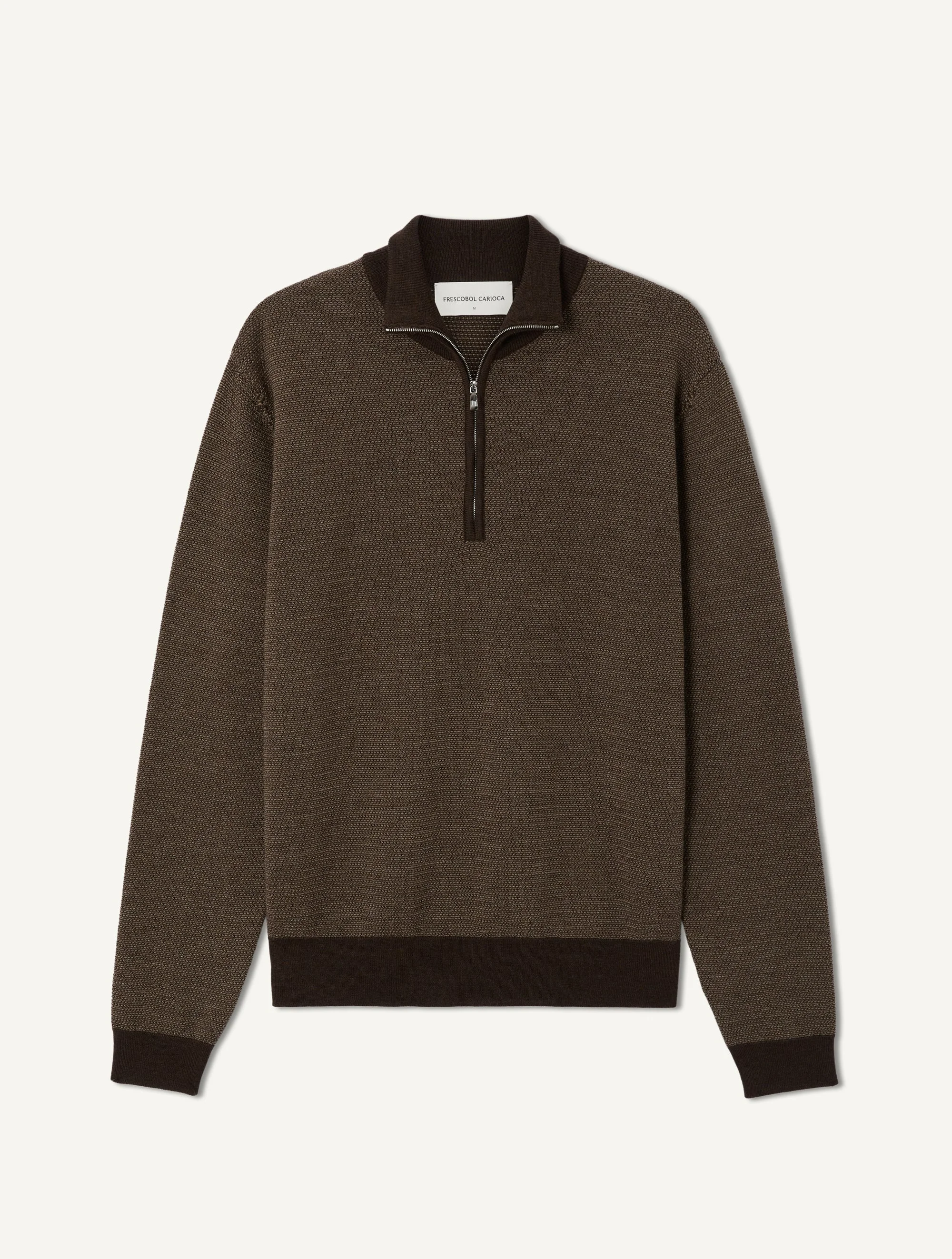 HEITOR MERINO WOOL QUARTER ZIP - 1