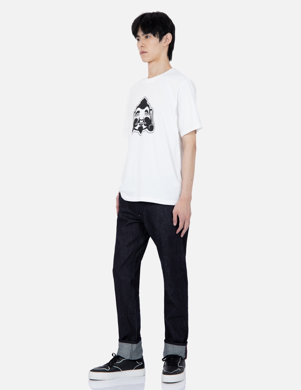 BRAND MOTTO AND SEAGULL PRINT SLIM-FIT JEANS #2010 - 4