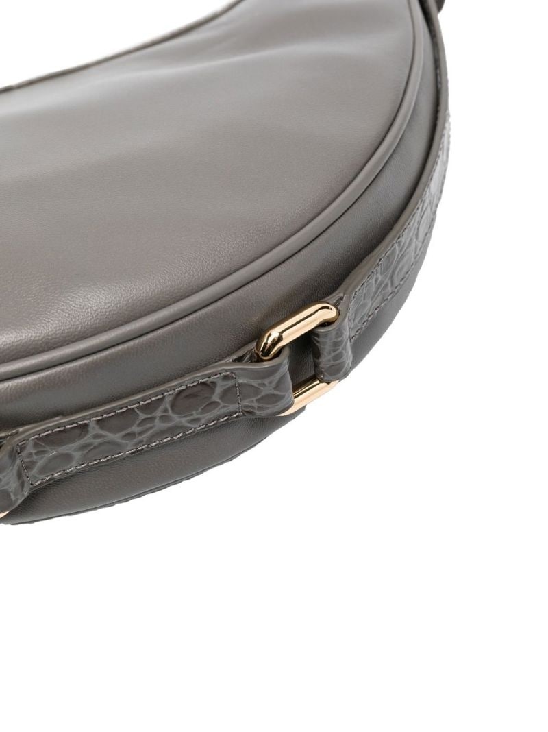 zip-up curved shoulder bag - 4