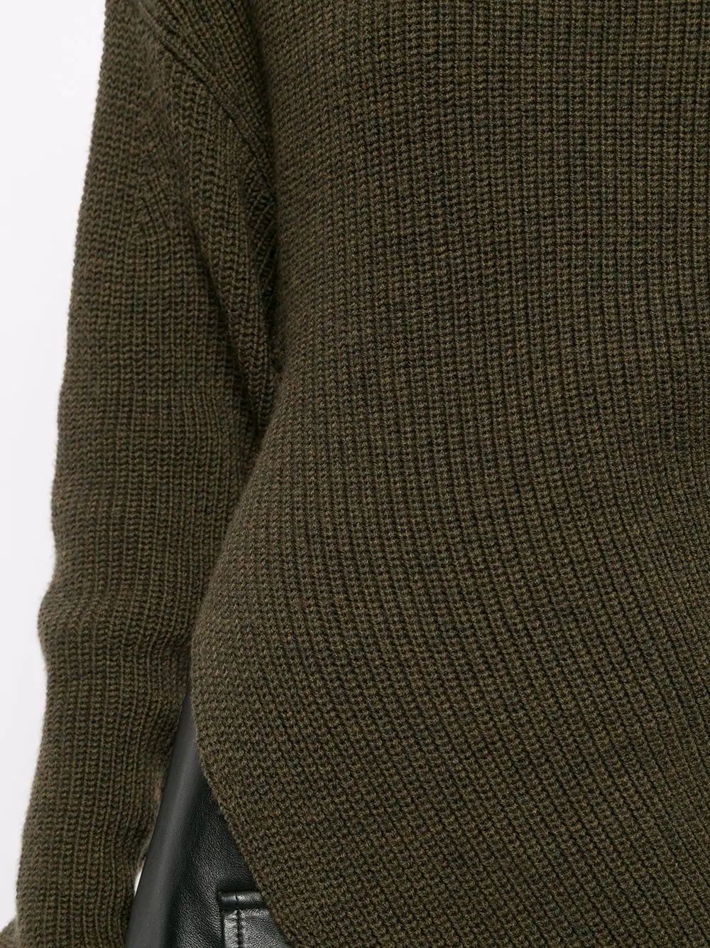 asymmetrical wool turtleneck jumper - 5