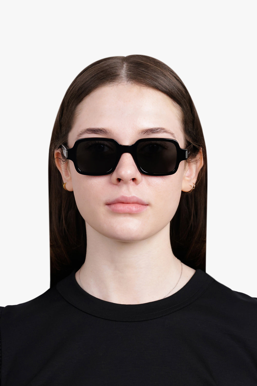 SL 720 GEOMETRIC SQUARE FRAME SUNGLASSES | BLACK - 4