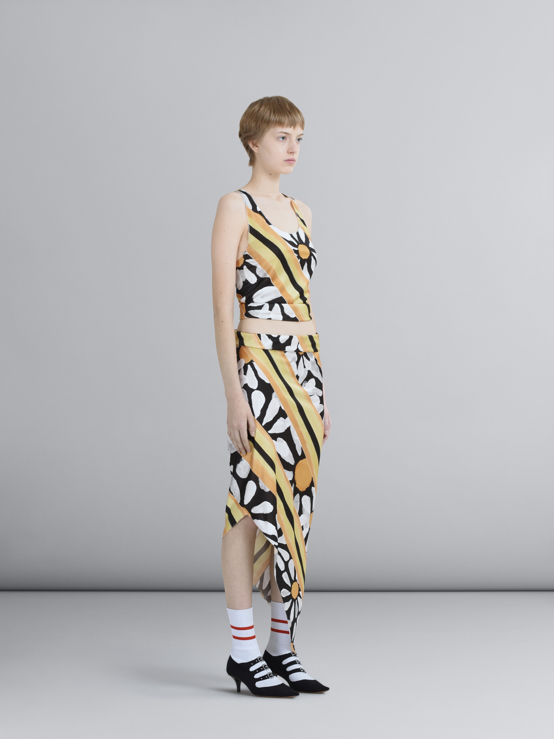 EUPHORIA PRINT VISCOSE JERSEY PENCIL SKIRT - 5