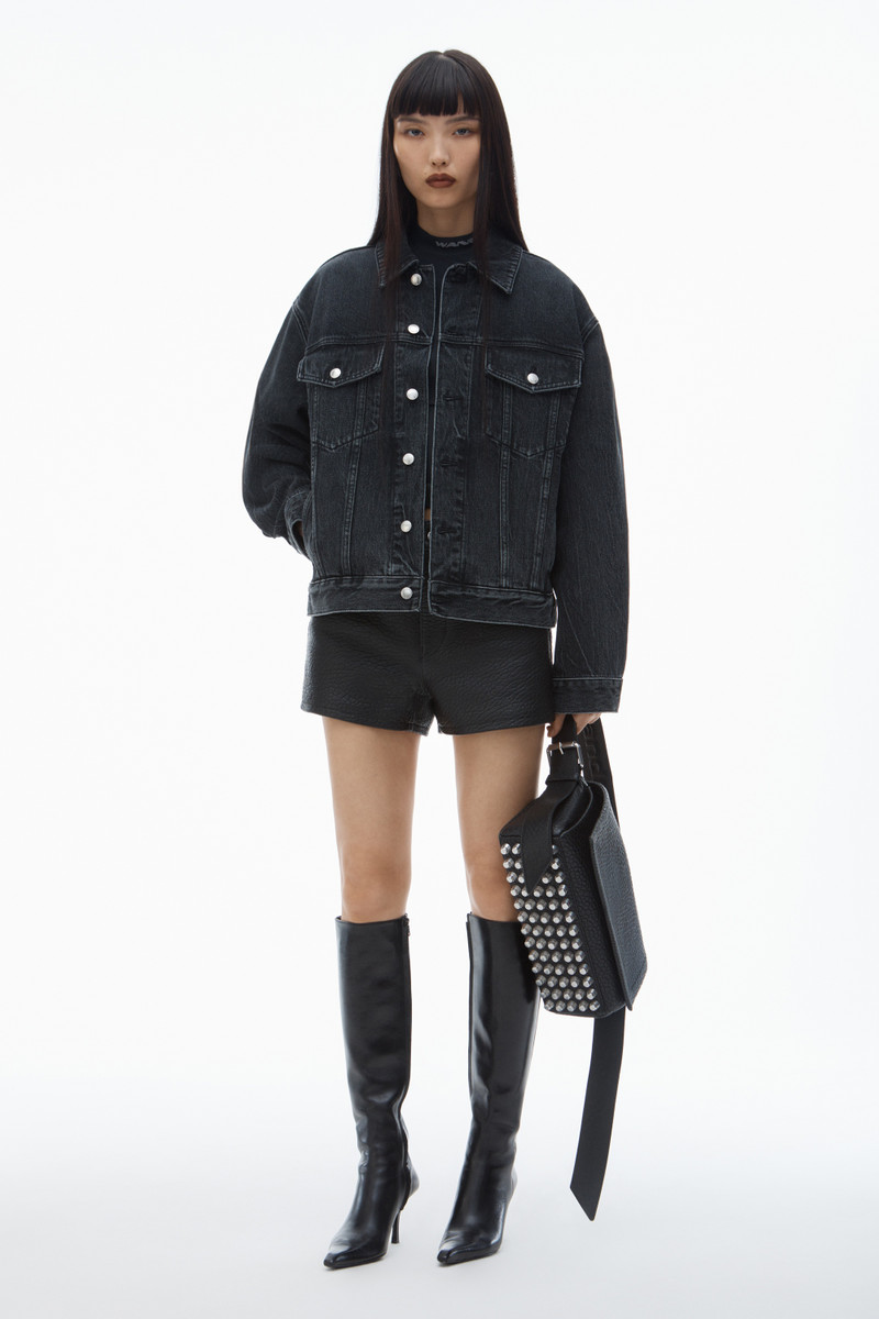 Alexander Wang Oversize Trucker Jacket in Cotton Denim outlook