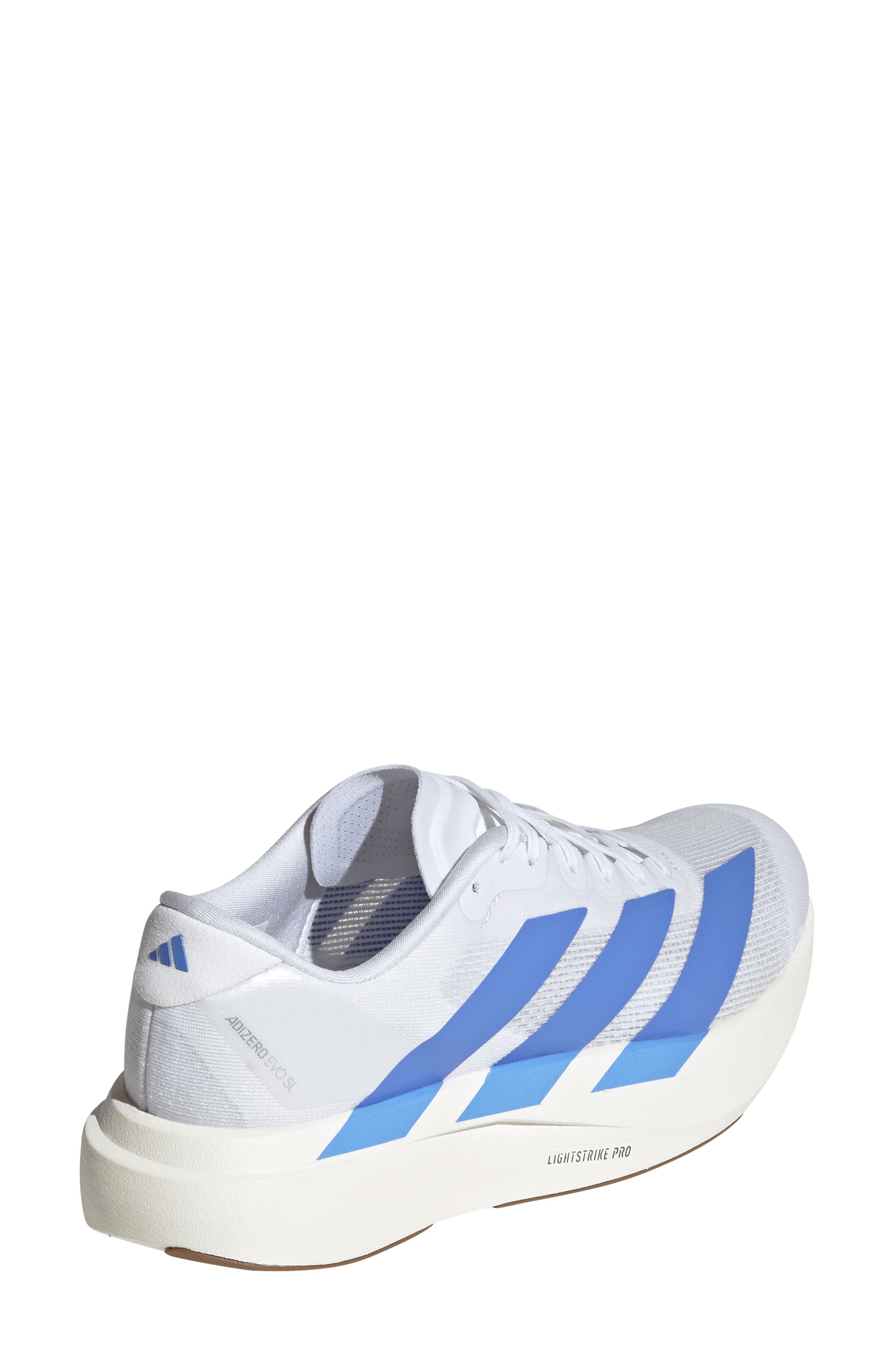 adidas Adizero Evo SL Running Shoe in White/Blue Fusion/Off White at Nordstrom - 2