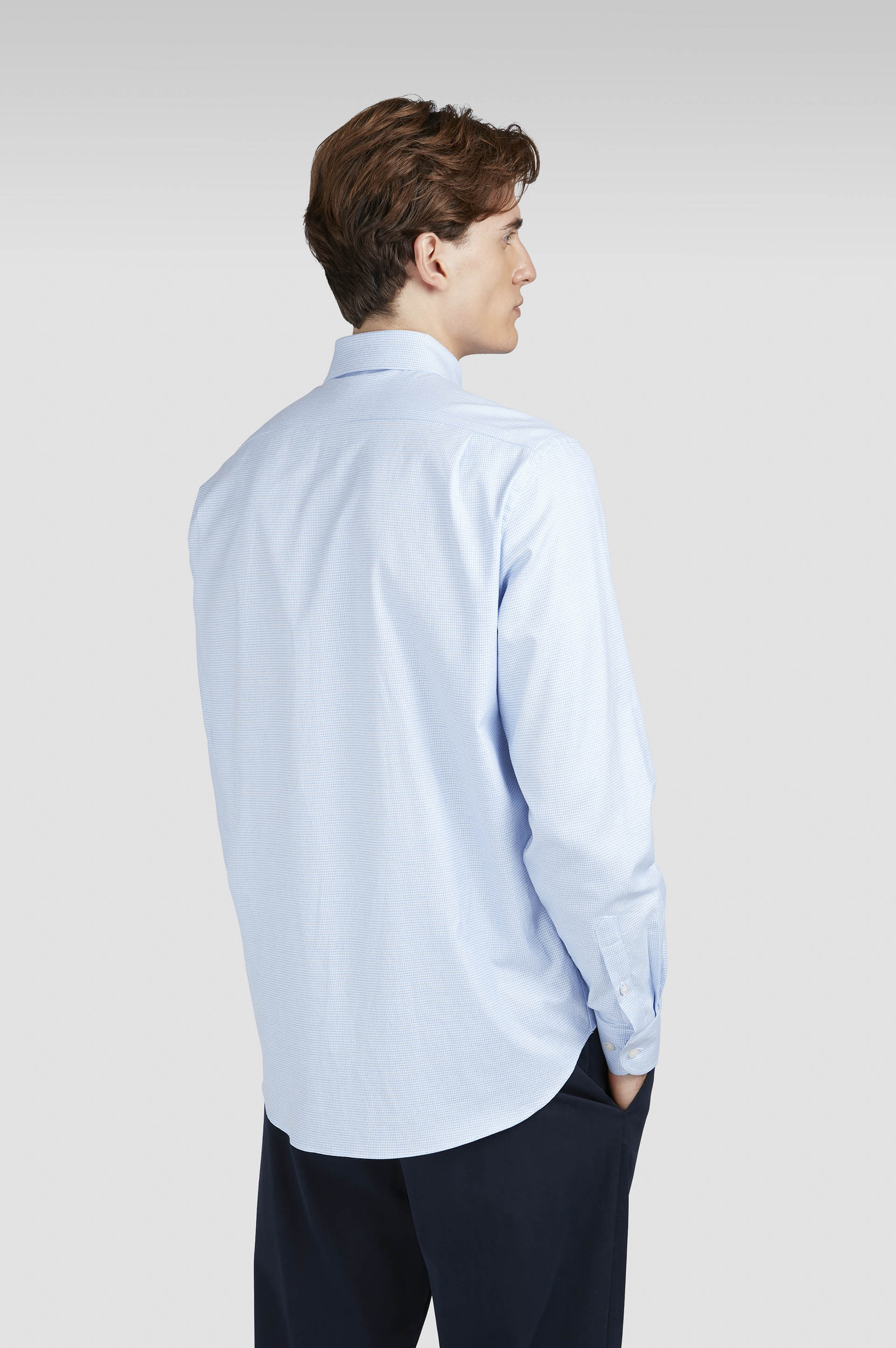 COTTON SHIRT WITH HOUNDSTOOTH PATTERN - 3