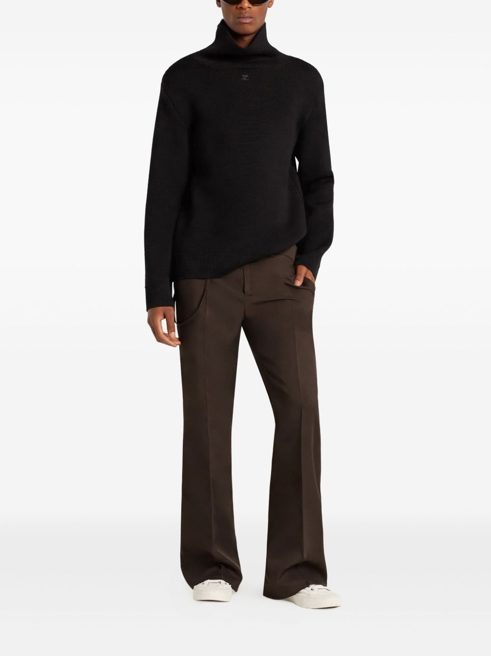 zip-detail turtleneck sweater - 2